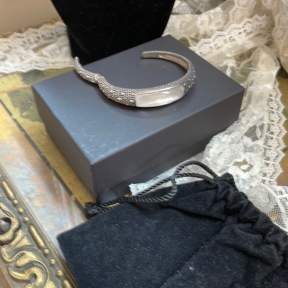 Michael Dawkins Starry Night Moonstone Sterling Cuff - Picture 2 of 13